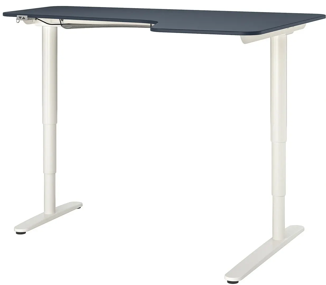 Письменный стол Ikea Bekant электро/правый угол/линолеум 160x110 (Синий/Белый)