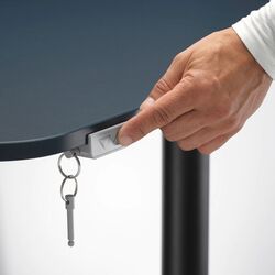 Masa de birou Ikea Bekant electro/colt dreapta/linoleum 160x110 (Albastru/Negru) Thumb