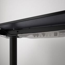 Masa de birou Ikea Bekant electro/colt dreapta/furnir frasin 160x110 (Negru) Thumb