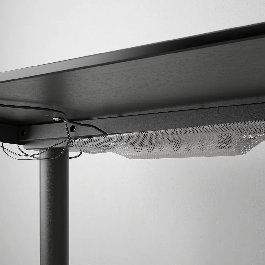 Masa de birou Ikea Bekant electro/furnir frasin 160x80 (Negru)