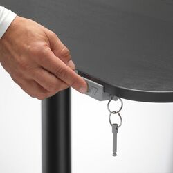 Masa de birou Ikea Bekant electro/furnir frasin 160x80 (Negru) Thumb