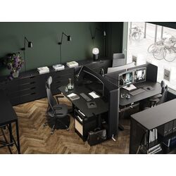 Masa de birou Ikea Bekant electro/furnir frasin 160x80 (Negru) Thumb