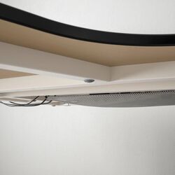 Masa de birou Ikea Bekant colt stanga 160x110 (Furnir Frasin/Vopsit Negru/Alb) Thumb