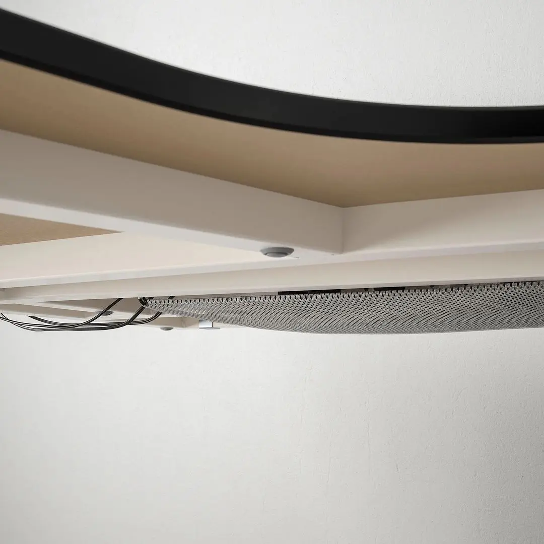 Masa de birou Ikea Bekant colt stanga 160x110 (Furnir Frasin/Vopsit Negru/Alb) - 3