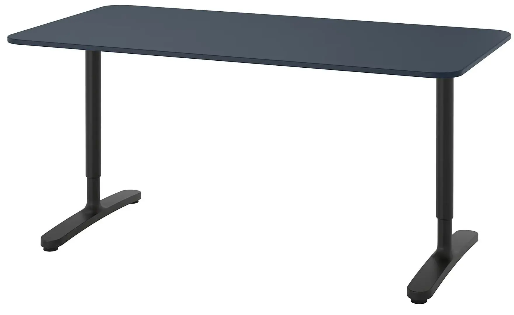 Письменный стол Ikea Bekant линолеум 160x80 (Синий/Черный)
