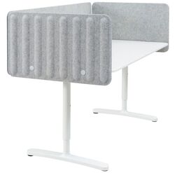 Masa de birou Ikea Bekant cu 3-paravane 160x80 48 (Alb/Gri) Thumb