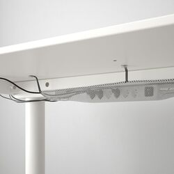 Masa de birou Ikea Bekant cu înălțime electro-reglabilă 120x80 (Alb) Thumb