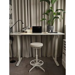 Masa de birou Ikea Bekant cu înălțime electro-reglabilă 120x80 (Alb) Thumb