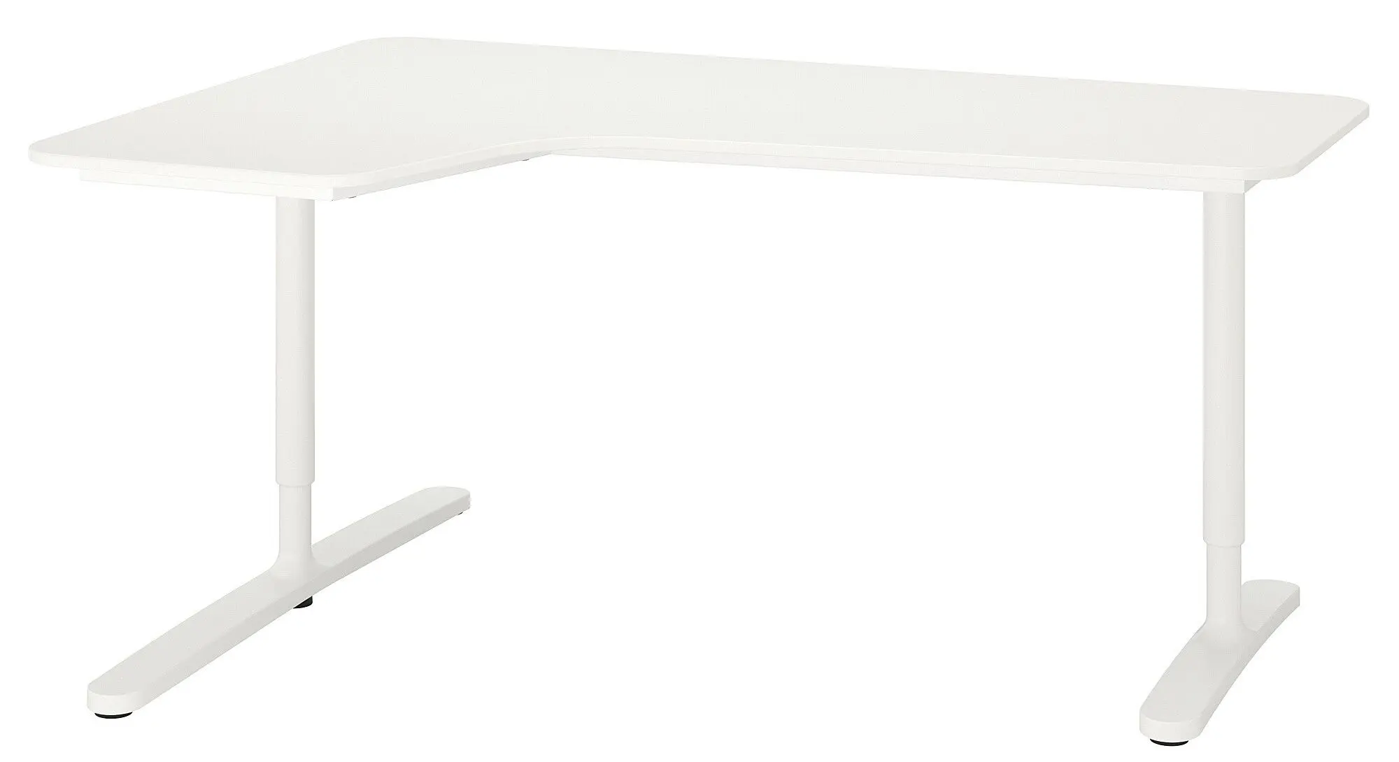 Masa de birou Ikea Bekant colt stanga 160x110 (Alb)