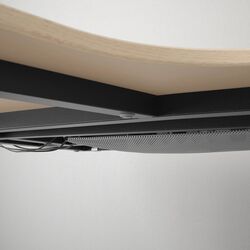 Masa de birou Ikea Bekant colt stanga/furnir stejar 160x110 (Alb/Negru) Thumb