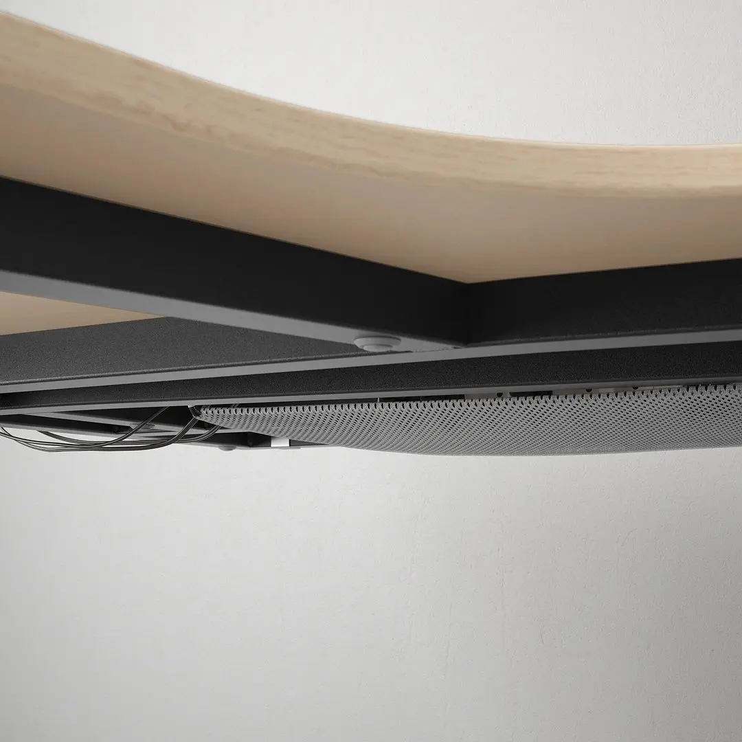 Masa de birou Ikea Bekant colt stanga/furnir stejar 160x110 (Alb/Negru)