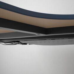 Masa de birou Ikea Bekant colt stanga/linoleum 160x110 (Albastru/Negru) Thumb