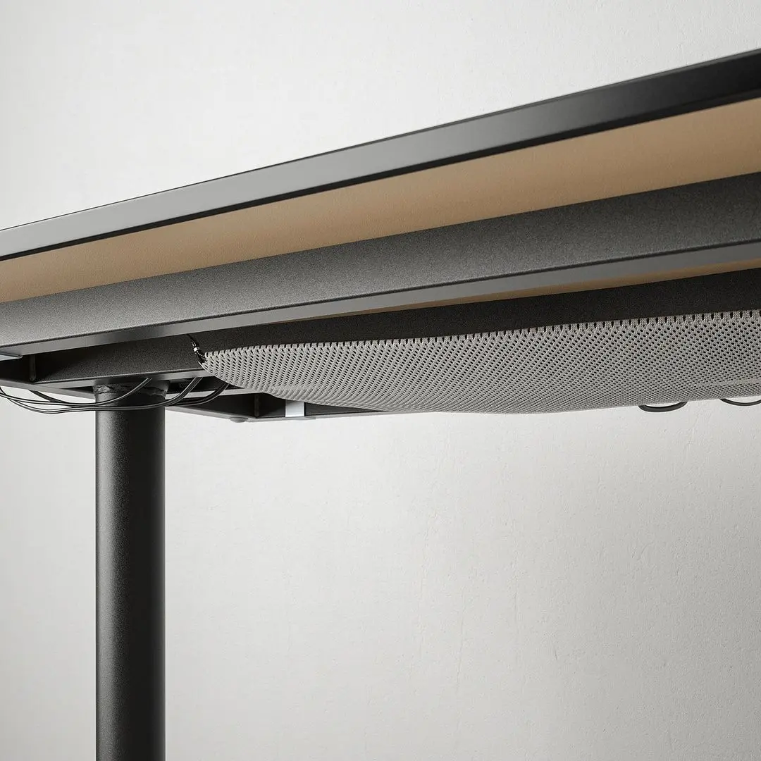 Masa de birou Ikea Bekant colt dreapta/furnir frasin 160x110 (Negru) - 4
