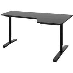 Masa de birou Ikea Bekant colt dreapta/furnir frasin 160x110 (Negru) Thumb