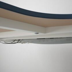 Masa de birou Ikea Bekant colt stanga/linoleum 160x110 (Albastru/Alb) Thumb