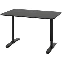 Masa de birou Ikea Bekant furnir frasin 120x80 (Negru) Thumb