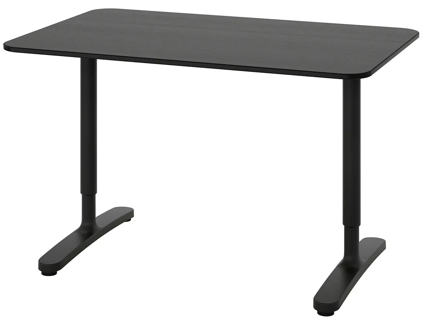 Masa de birou Ikea Bekant furnir frasin 120x80 (Negru)