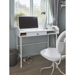 Masa de birou Ikea Hauga 100x84 (Alb) Thumb