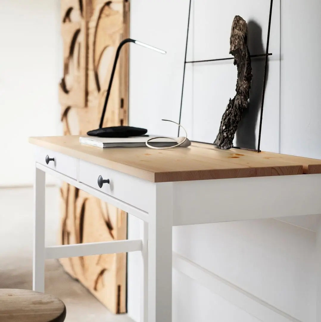 Masa de birou Ikea Hemnes 120x47 (Alb/Maro Deschis)