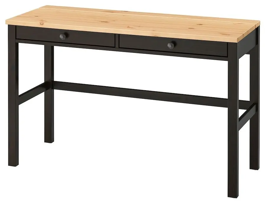 Masa de birou Ikea Hemnes 120x47 (Negru-maro/Maro Deschis)