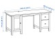 Письменный стол Ikea Hemnes 155x65 (Белая Морилка/Cветло-коричневый)