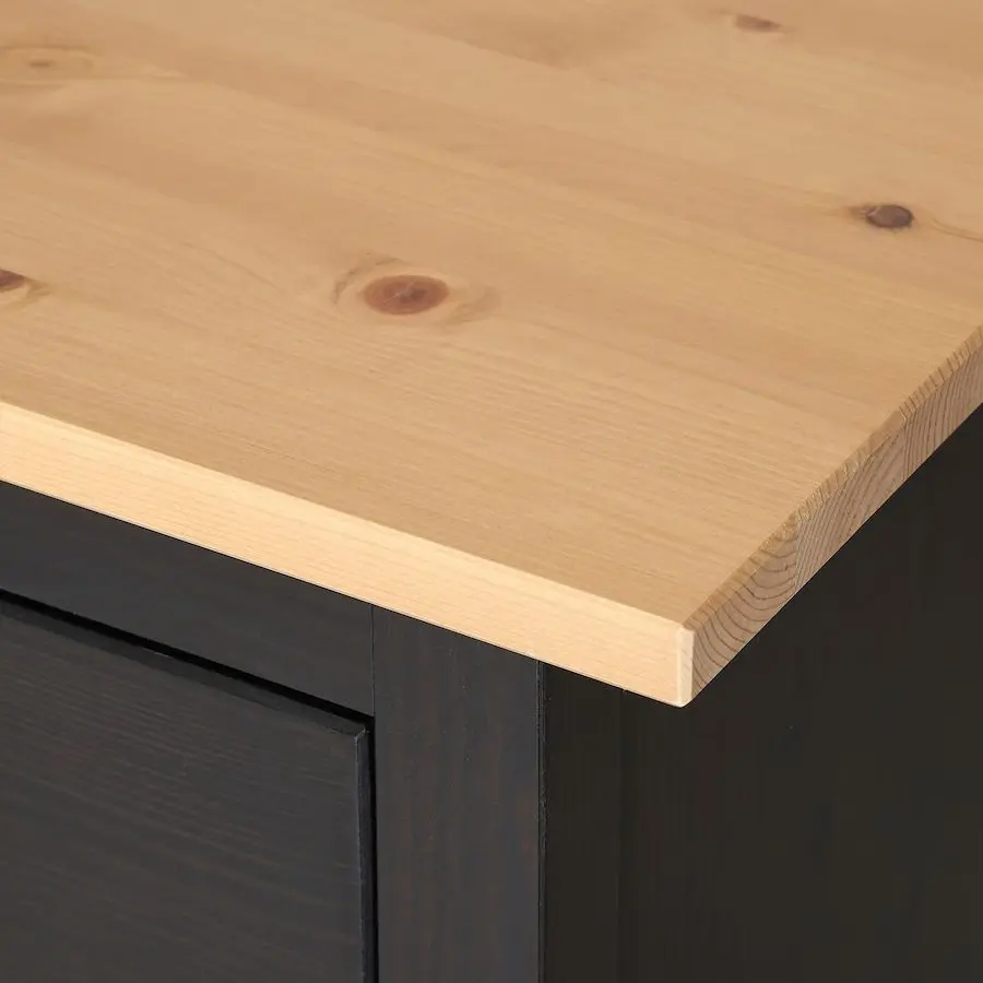 Masa de birou Ikea Hemnes 155x65 (Negru-Maro/Maro Deschis)