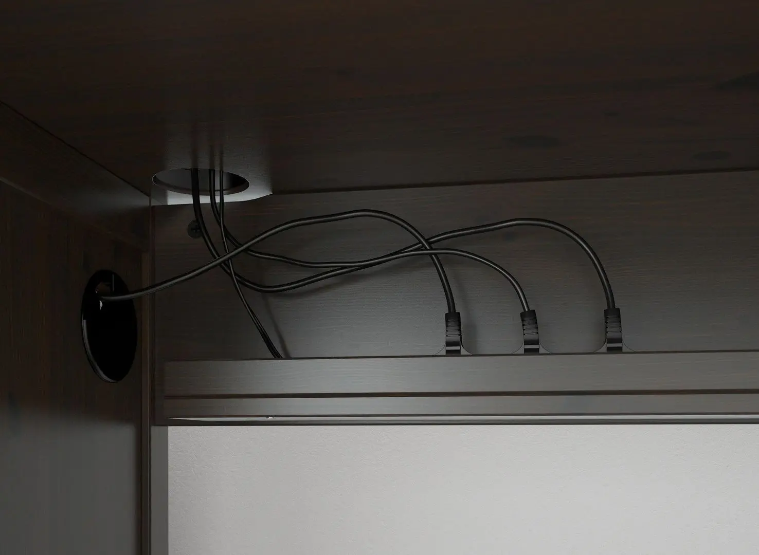 Masa de birou Ikea Hemnes 155x65 cm (Negru-maro)