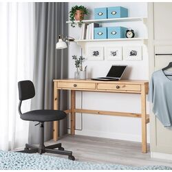 Masa de birou Ikea Hemnes 2 sertare 120x47 cm (Maro deschis) Thumb