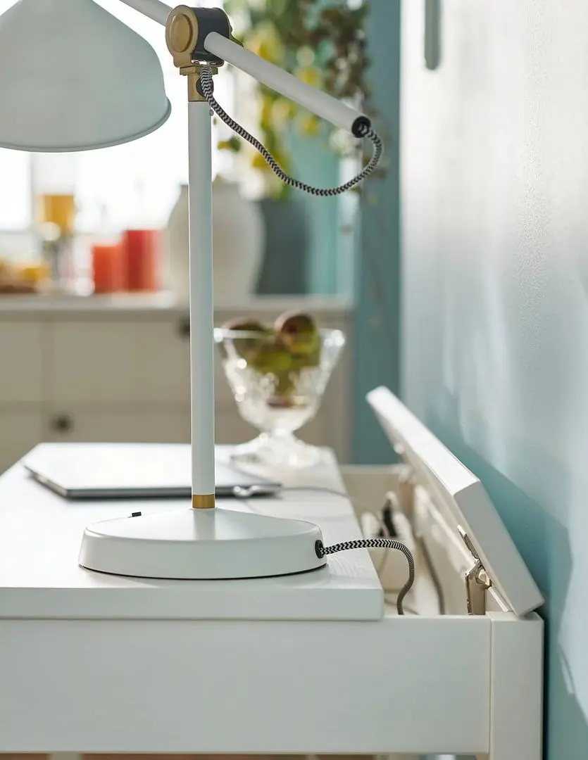 Masa de birou Ikea Hemnes 2 sertare 120x47 (Vopsit alb) - 3