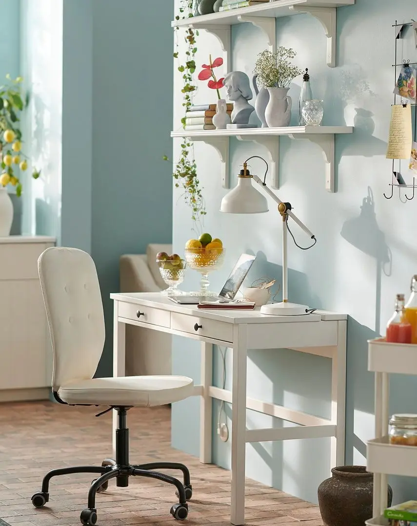 Masa de birou Ikea Hemnes 2 sertare 120x47 (Vopsit alb) - 4