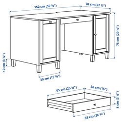 Письменный стол Ikea Idanas 152x70 (Белый) Thumb