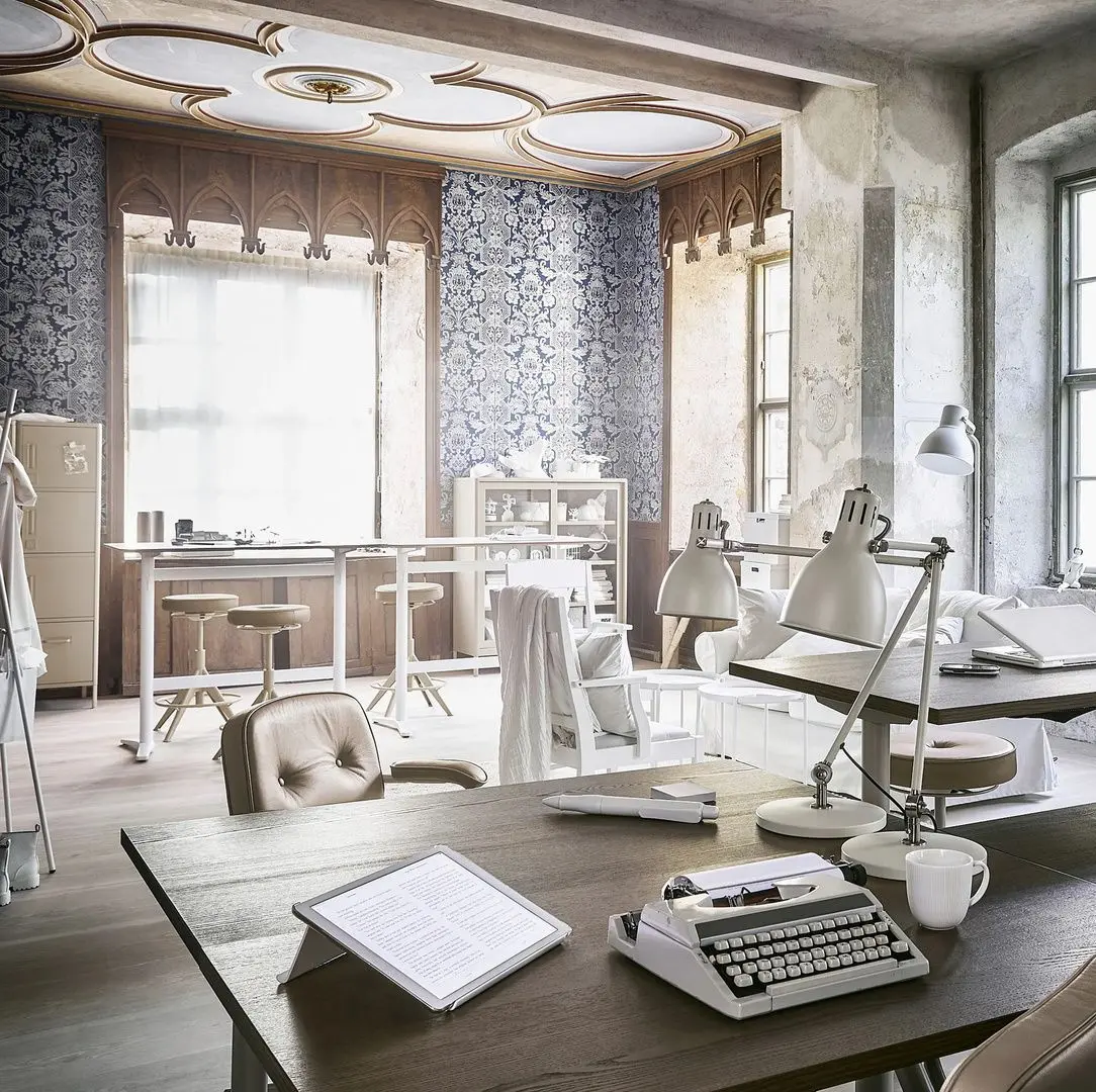 Письменный стол Ikea Idasen 160x80 (Коричневый/Бежевый) - 5