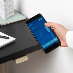 Письменный стол Ikea Idasen регулируемая высота 120x70 (Черный/Темно-серый) Thumb