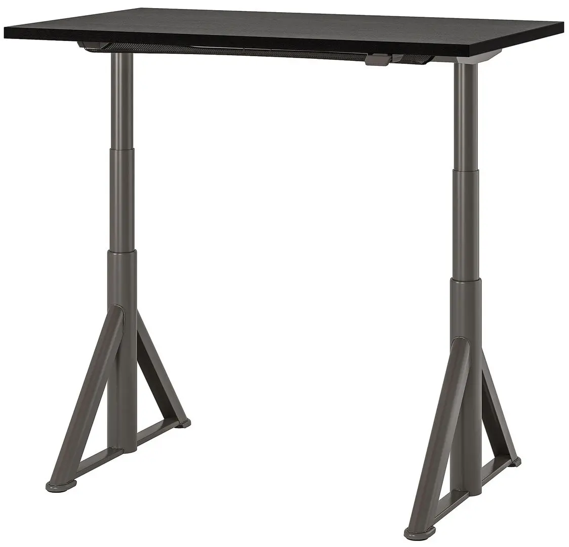 Письменный стол Ikea Idasen регулируемая высота 120x70 (Черный/Темно-серый)