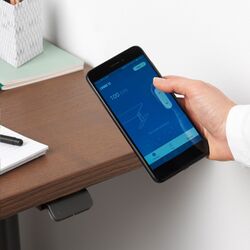 Письменный стол Ikea Idasen регулируемая высота 120x70 (Коричневый/Темно-серый) Thumb