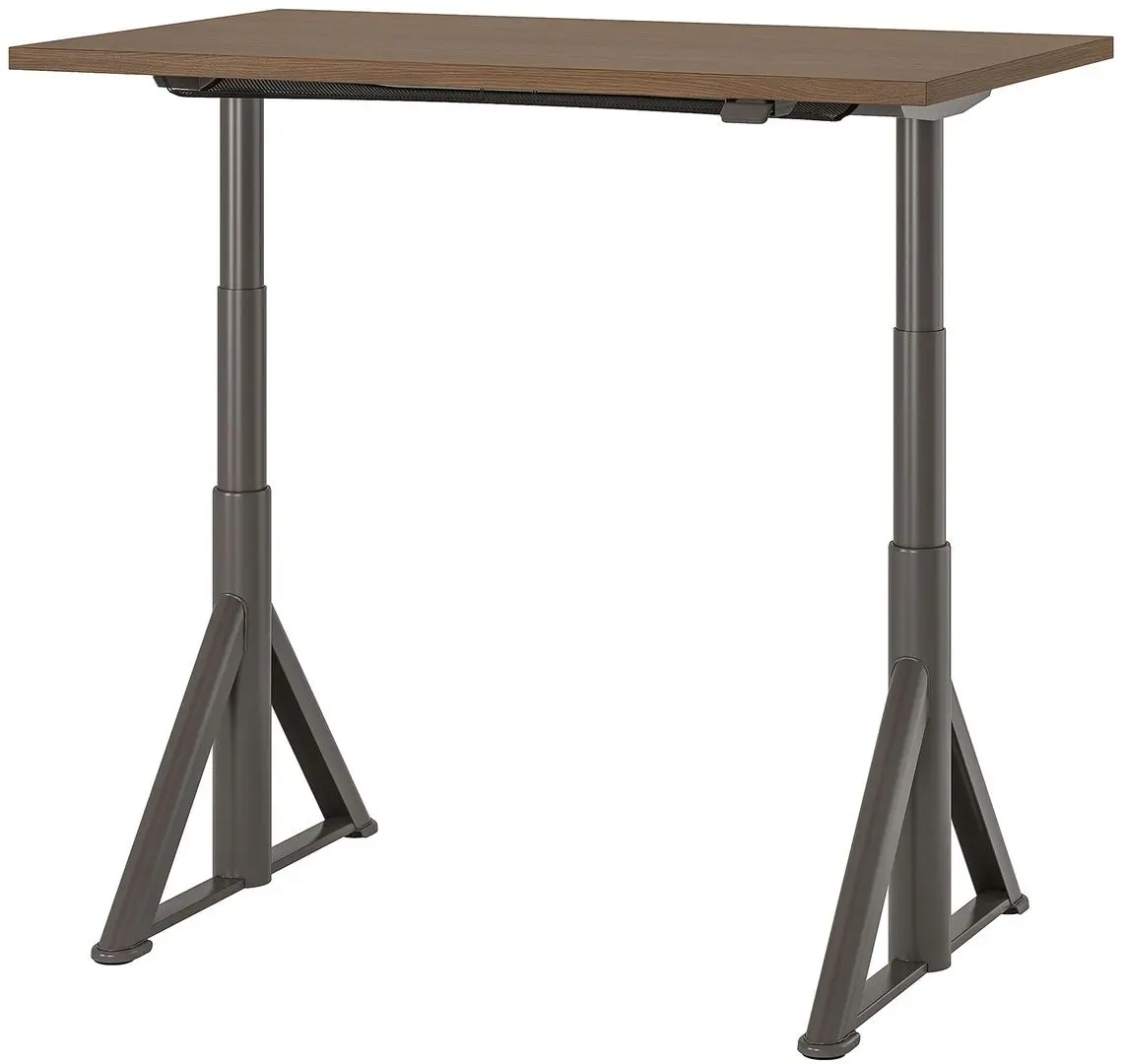 Письменный стол Ikea Idasen регулируемая высота 120x70 (Коричневый/Темно-серый)