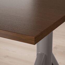 Письменный стол Ikea Idasen регулируемая высота 160x80 (Коричневый/Темно-серый) Thumb