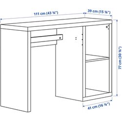 Masa de birou Ikea Kallax 111x39x77 (Aspect Stejar Albit) Thumb