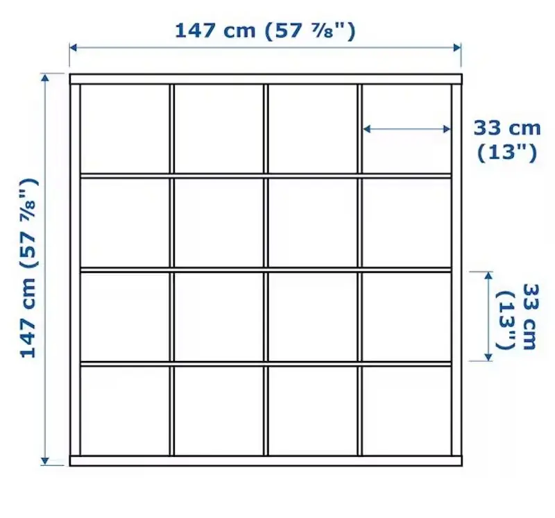 Стеллаж со столом Ikea Kallax/Lagkapten 147x159x147 (Белый/Под Беленый Дуб)