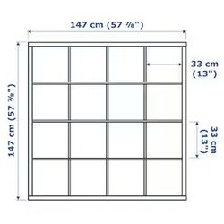 Masa de birou Ikea Kallax/Lagkapten 147x179x147 (Alb/Aspect Stejar Antichizat) Thumb