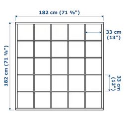 Masa de birou Ikea Kallax/Lagkapten 182x159x182 (Alb/Aspect Stejar Antichizat) Thumb