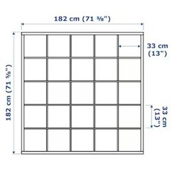 Masa de birou Ikea Kallax/Lagkapten 182x179x182 (Alb/Aspect Stejar Antichizat) Thumb
