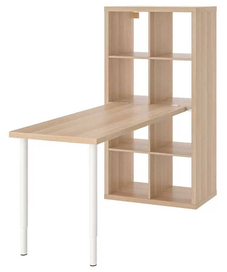 Masa de birou Ikea Kallax/Lagkapten 77x159x147 (Alb/Aspect Stejar Antichizat)