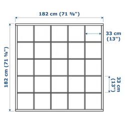Masa de birou Ikea Kallax/Linnmon 182x139x182 (Alb/Aspect Stejar Antichizat) Thumb