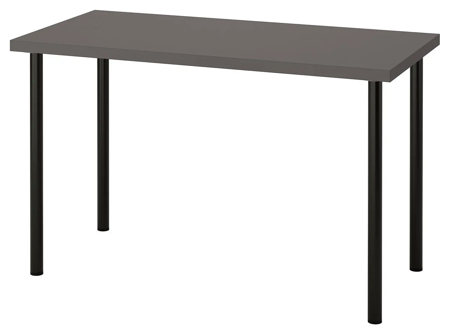 Masa de birou Ikea Lagkapten/Adils 120x60 (Gri inchis/Negru)