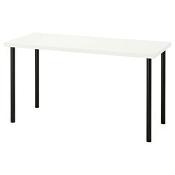 Masa de birou Ikea Lagkapten/Adils 140x60 (Alb/Negru)