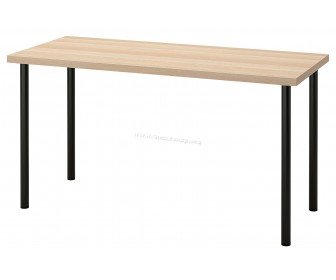 Masa de birou Ikea Lagkapten/Adils 140x60 (Aspect stejar antichizat/Negru)