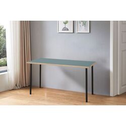 Masa de birou Ikea Lagkapten/Adils 140x60 (Gri-Turcoaz/Negru)