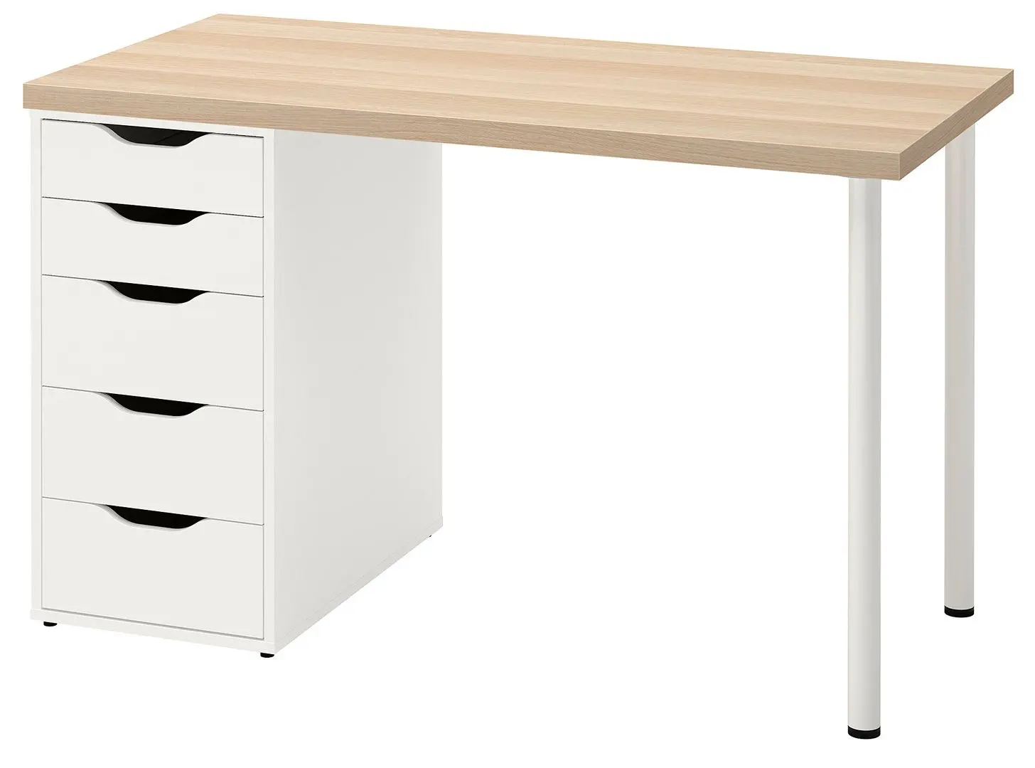 Masa de birou Ikea Lagkapten/Alex 120x60 (Aspect Stejar Antichizat/Alb)