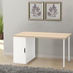 Письменный стол Ikea Lagkapten/Alex 140x60 (Белая Морилка/Под Белый Дуб)